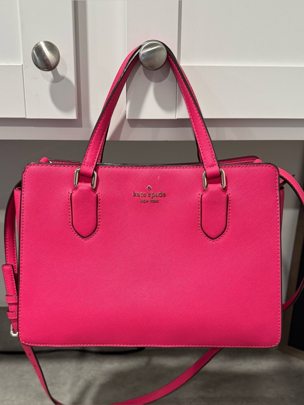Kate Spade New York Laurel Way Reese Hot Pink Leather Satchel! Preowned!
